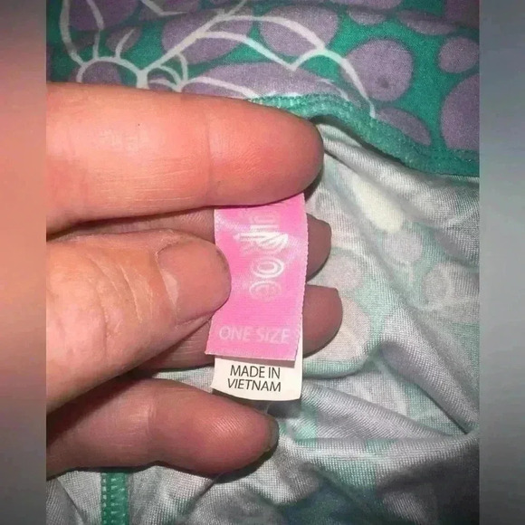 Lularoe one size Disney Minnie Mouse leggings in turquoise, purple, and white. - Picture 4 of 4